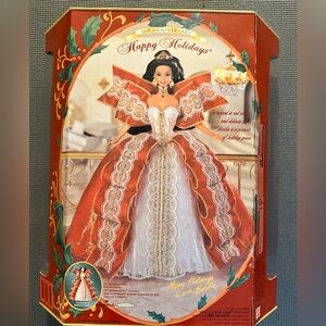 Barbie Happy Holidays Doll in Red and White Dress